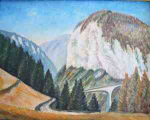 Dolomitental mit Br&uuml;cke